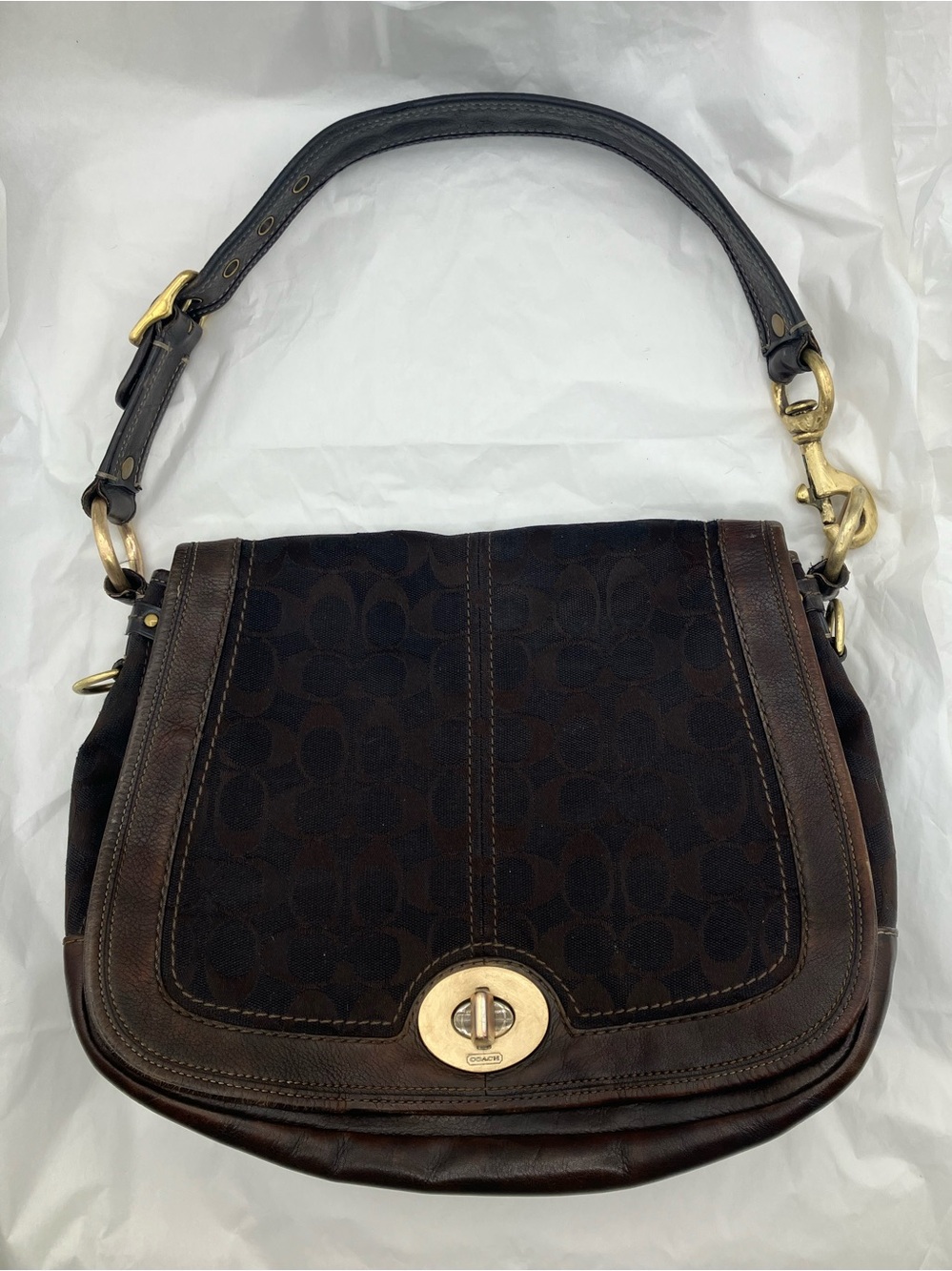 Coach 65th anniversaire Y2k vintage  Signature Canvas Leather soho hobo
